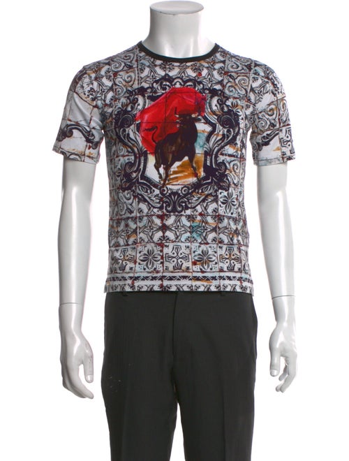 Dolce & Gabbana Printed Crew Neck T-Shirt