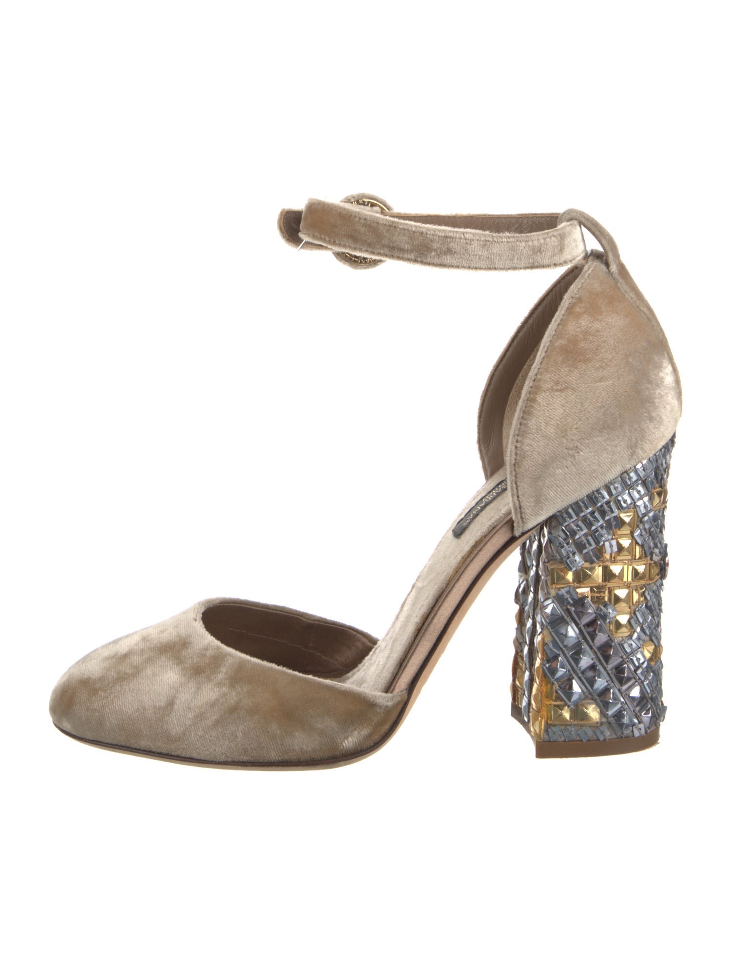 Dolce & Gabbana Velvet D'Orsay Pumps