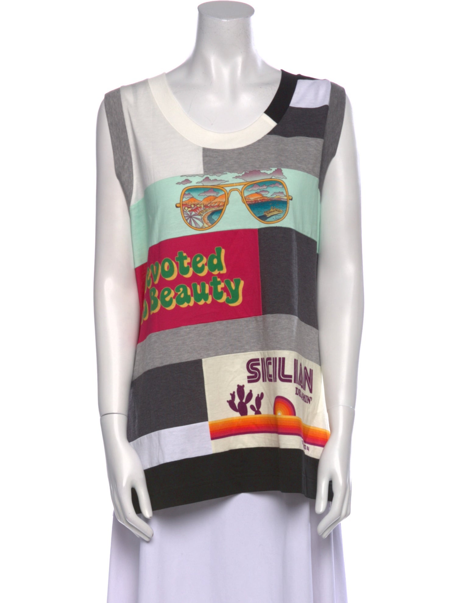Dolce & Gabbana Graphic Print Scoop Neck T-Shirt