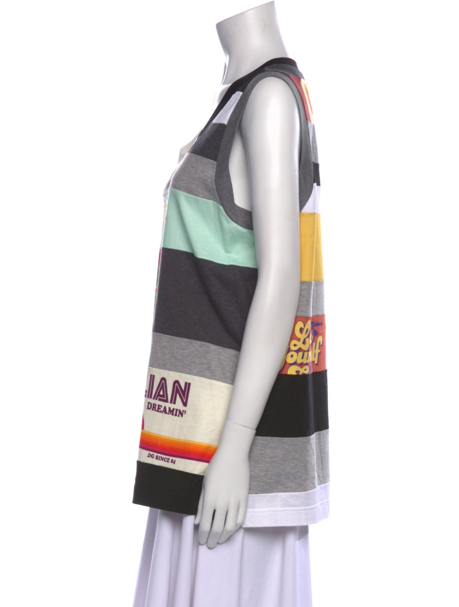 Dolce & Gabbana Graphic Print Scoop Neck T-Shirt