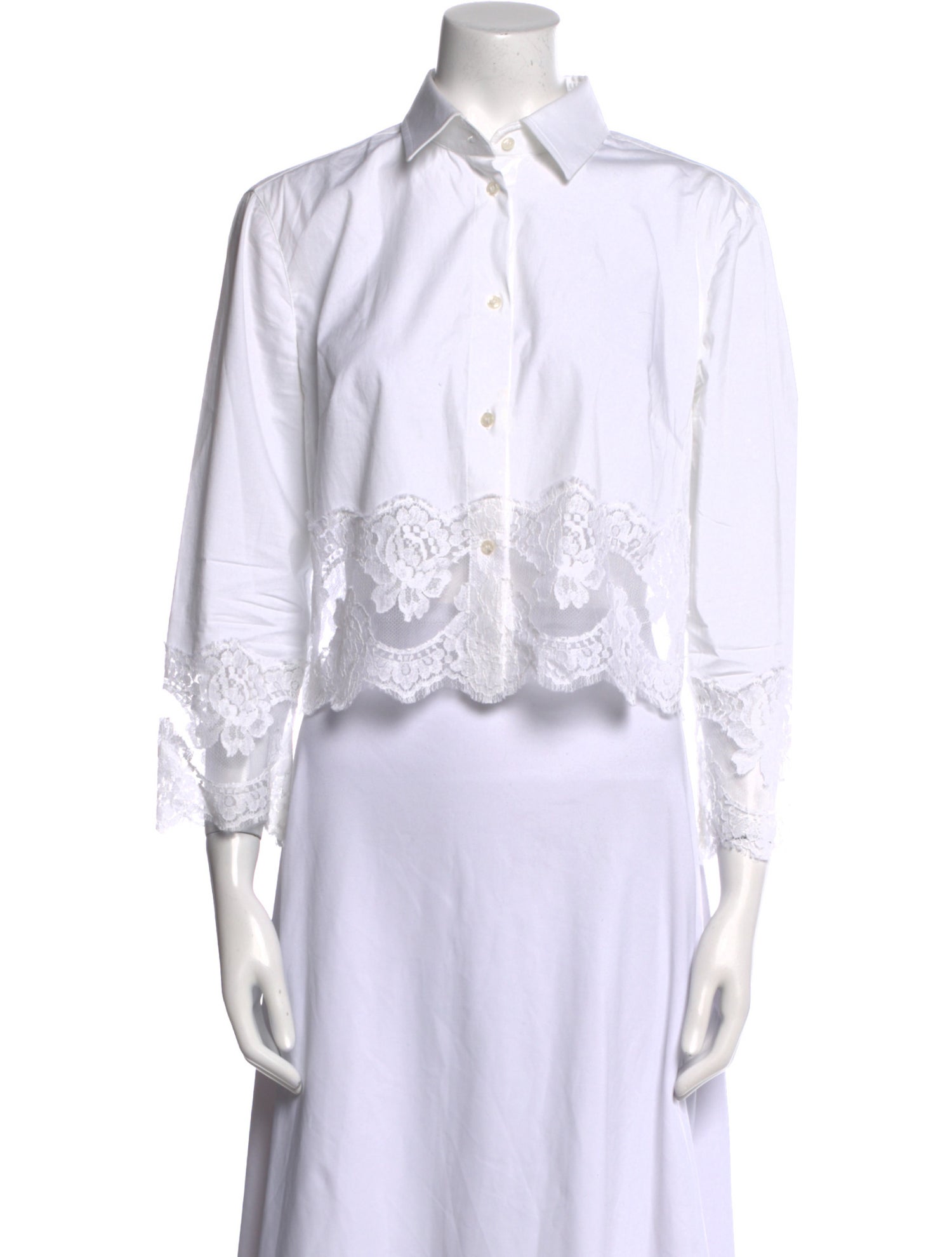 Dolce & Gabbana Three-Quarter Sleeve Crop Top