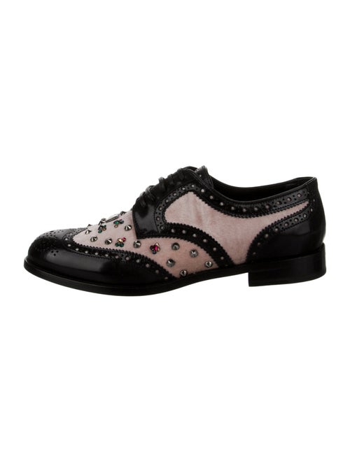 Dolce & Gabbana Patent Leather Patterned Oxfords