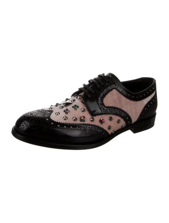 Dolce & Gabbana Patent Leather Patterned Oxfords