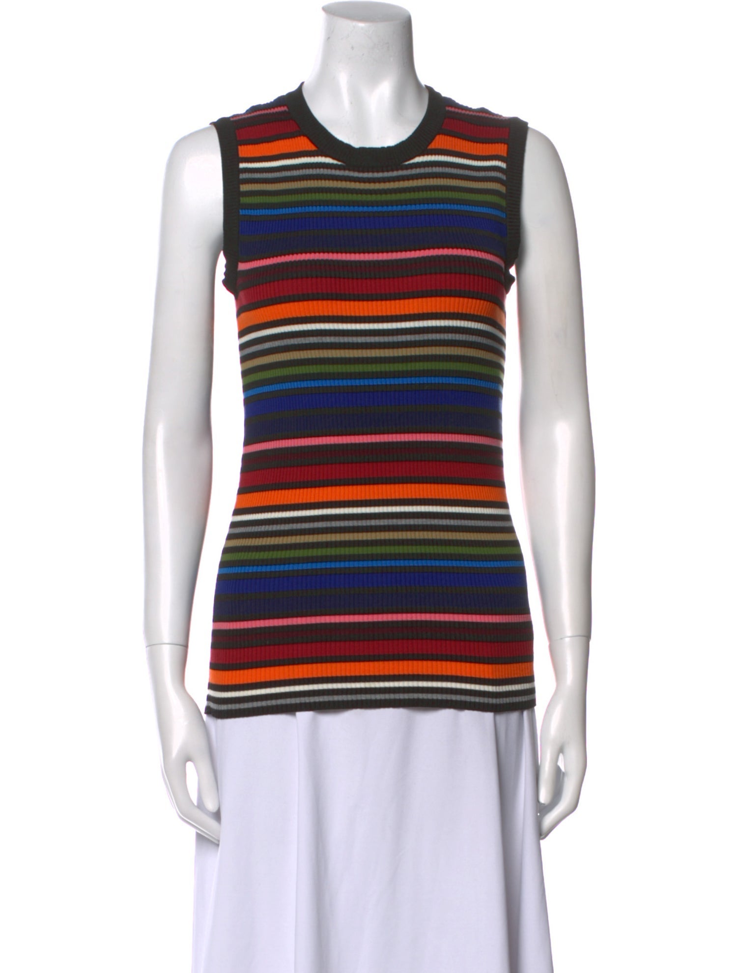 Dolce & Gabbana Striped Crew Neck Top