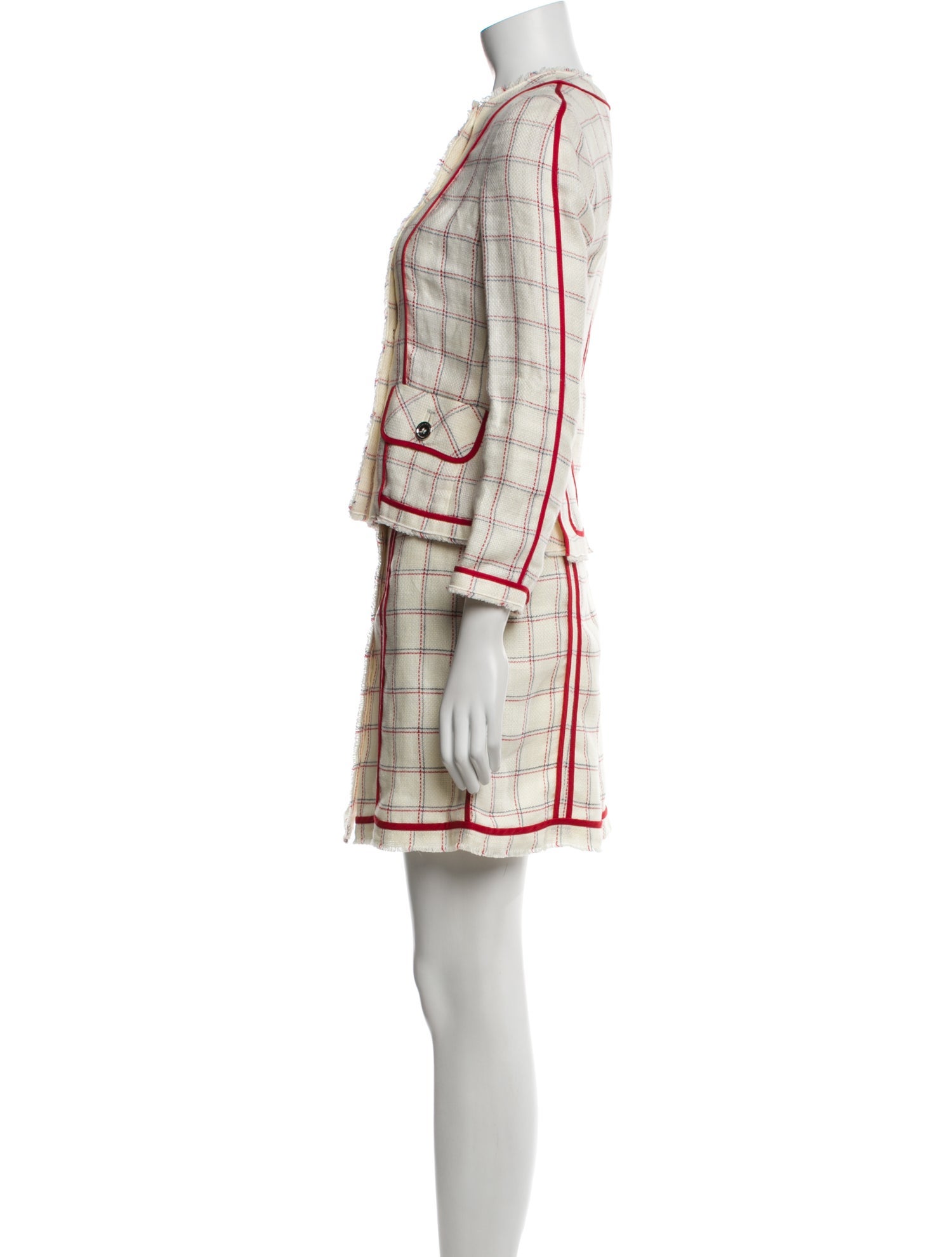 Dolce & Gabbana Linen Striped Skirt Set