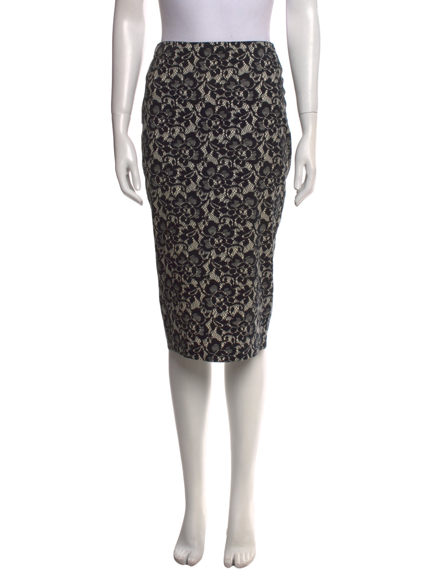 D&G Lace Pattern Knee-Length Skirt