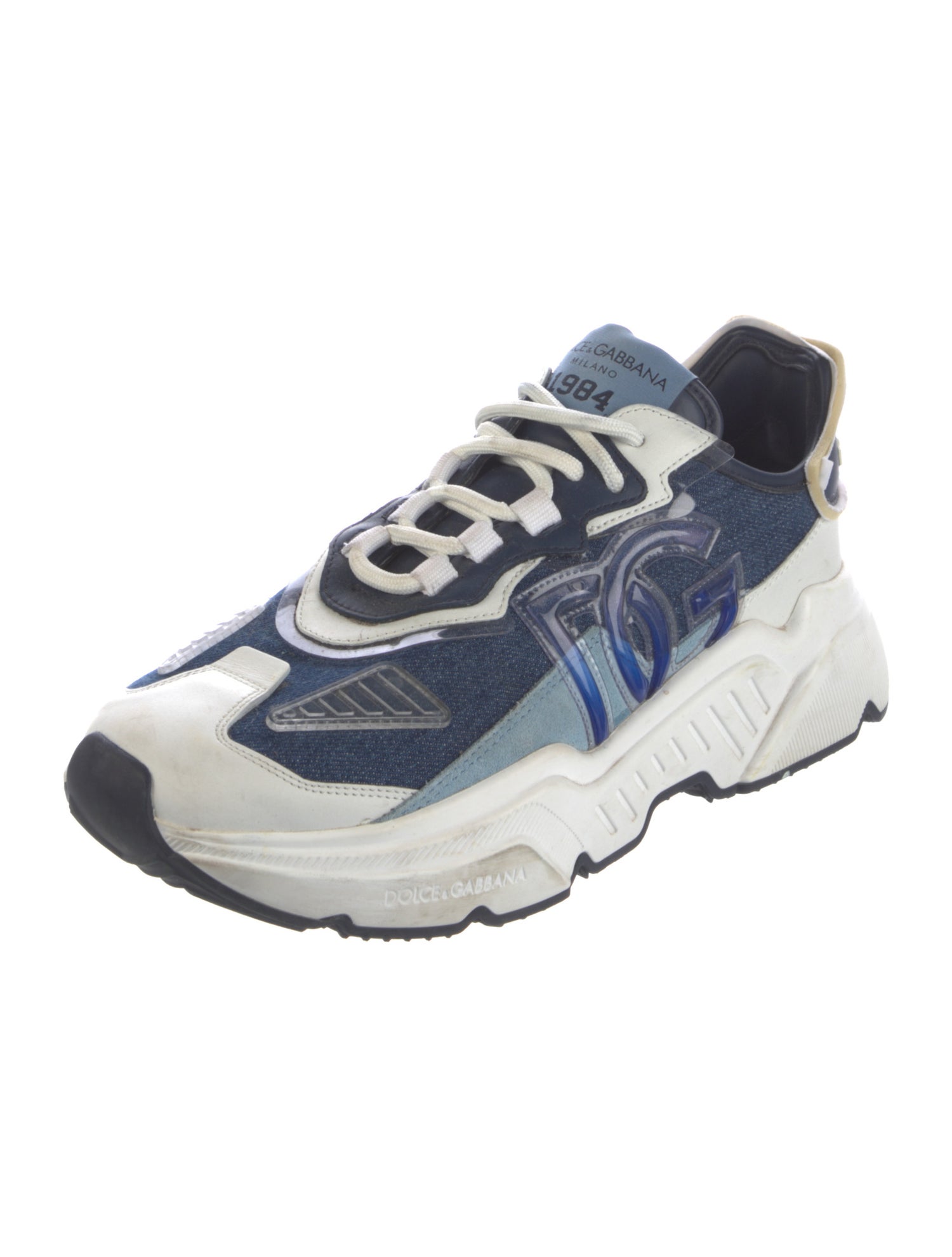 Dolce & Gabbana Denim Printed Sneakers