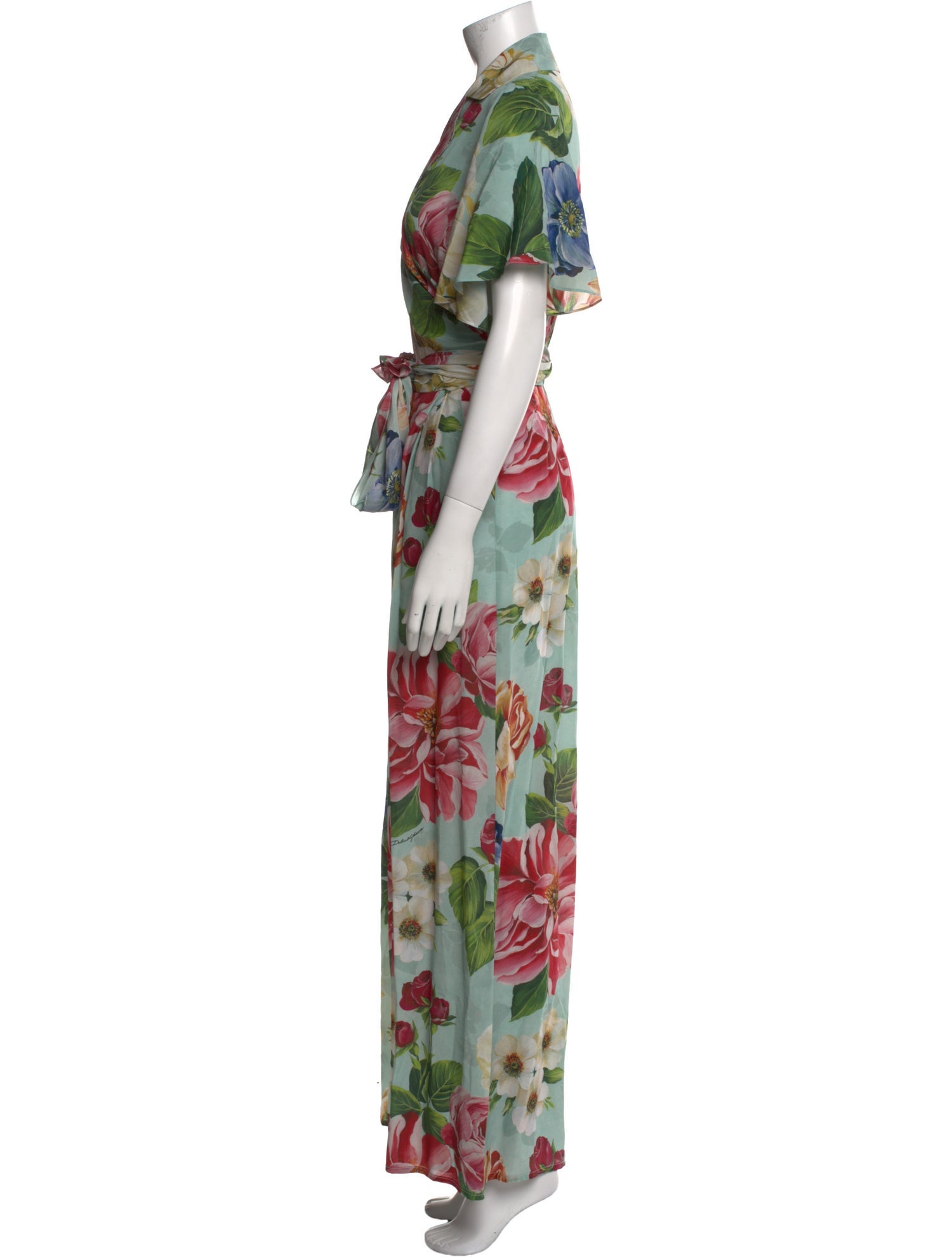 Dolce & Gabbana Silk Floral Print Jumpsuit