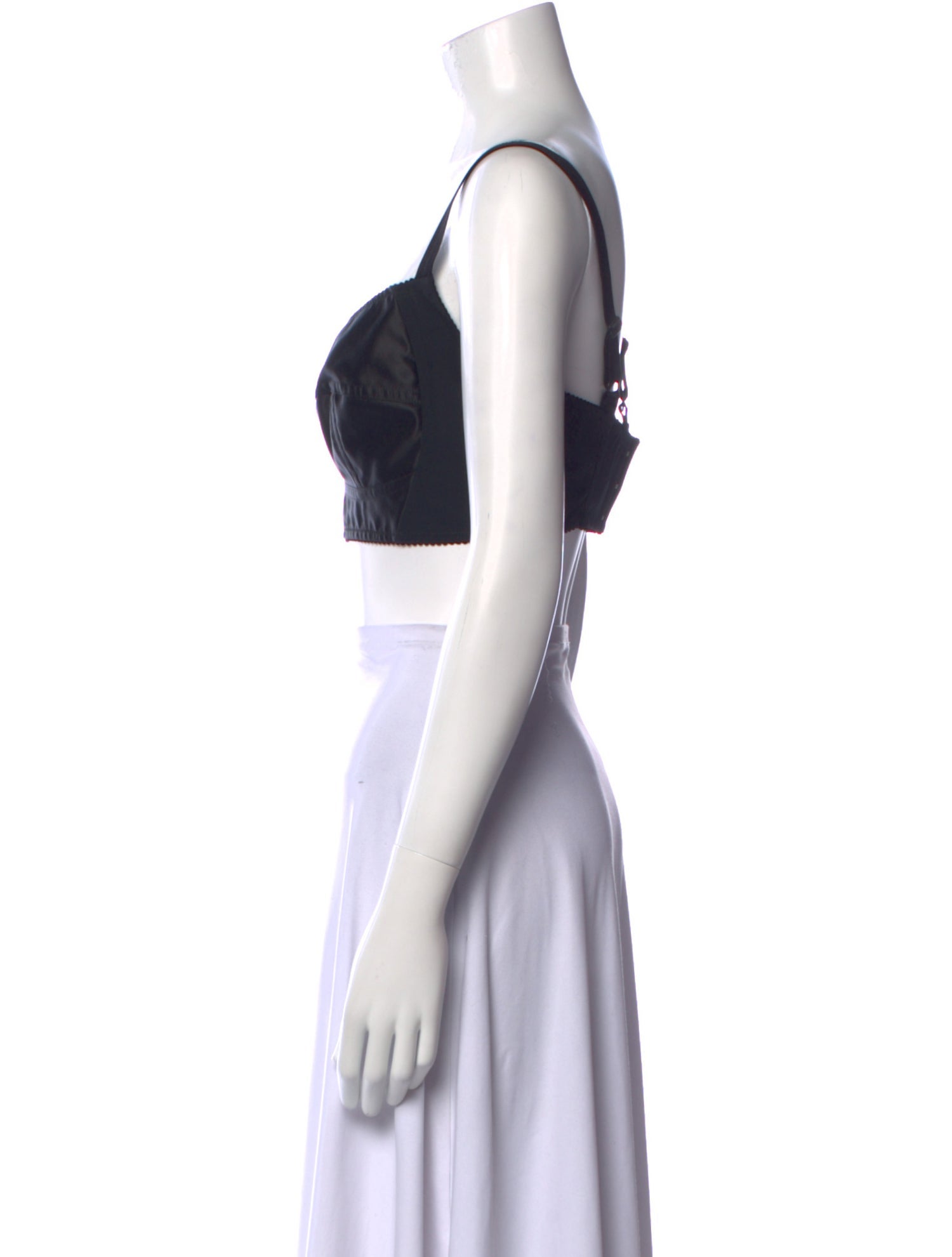 Dolce & Gabbana Nylon V-Neck Crop Top w/ Tags