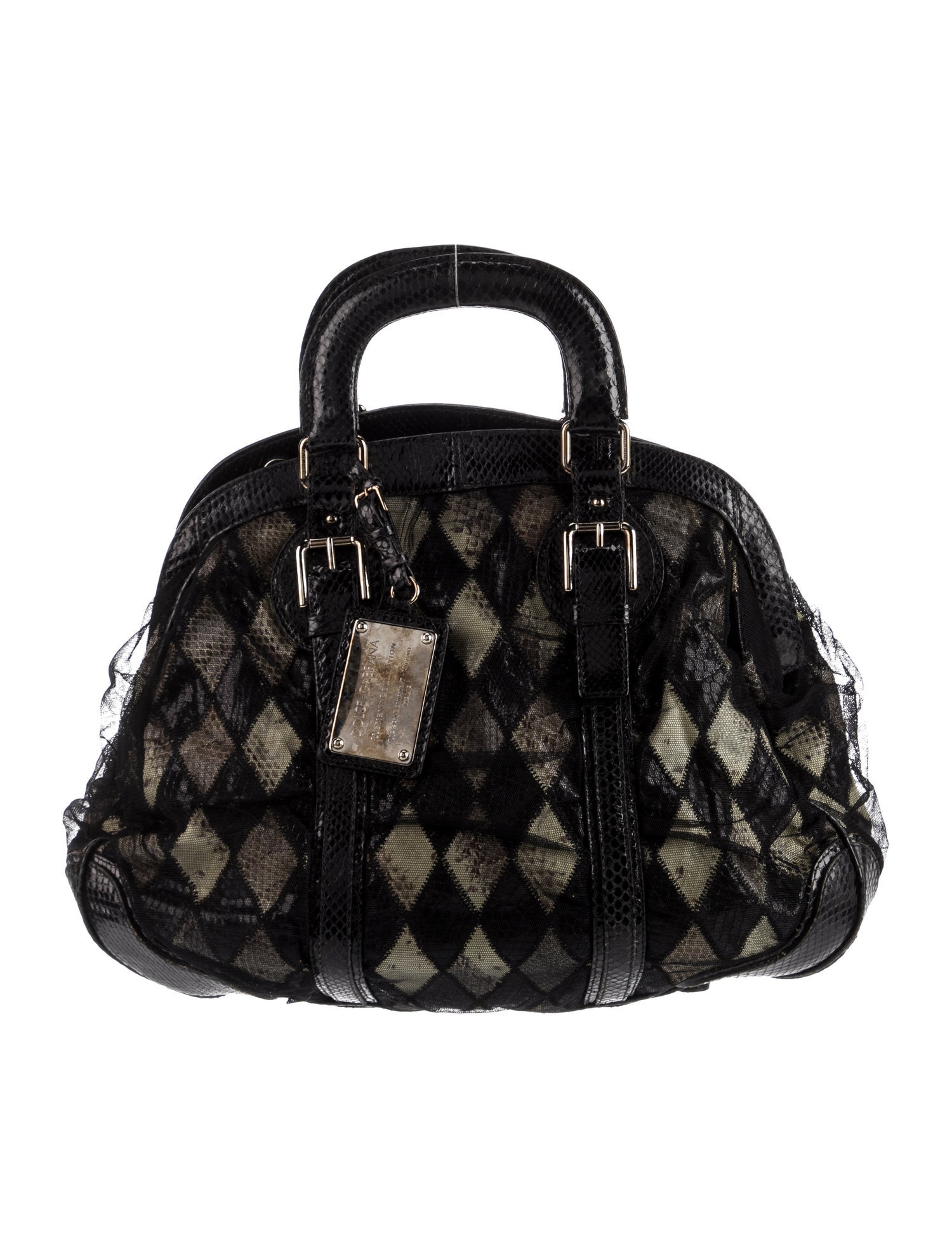 Dolce & Gabbana Python Top Handle Bag