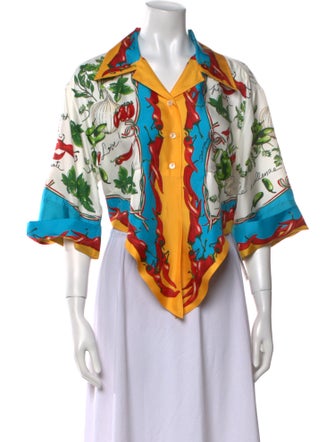 Dolce & Gabbana Silk Printed Blouse