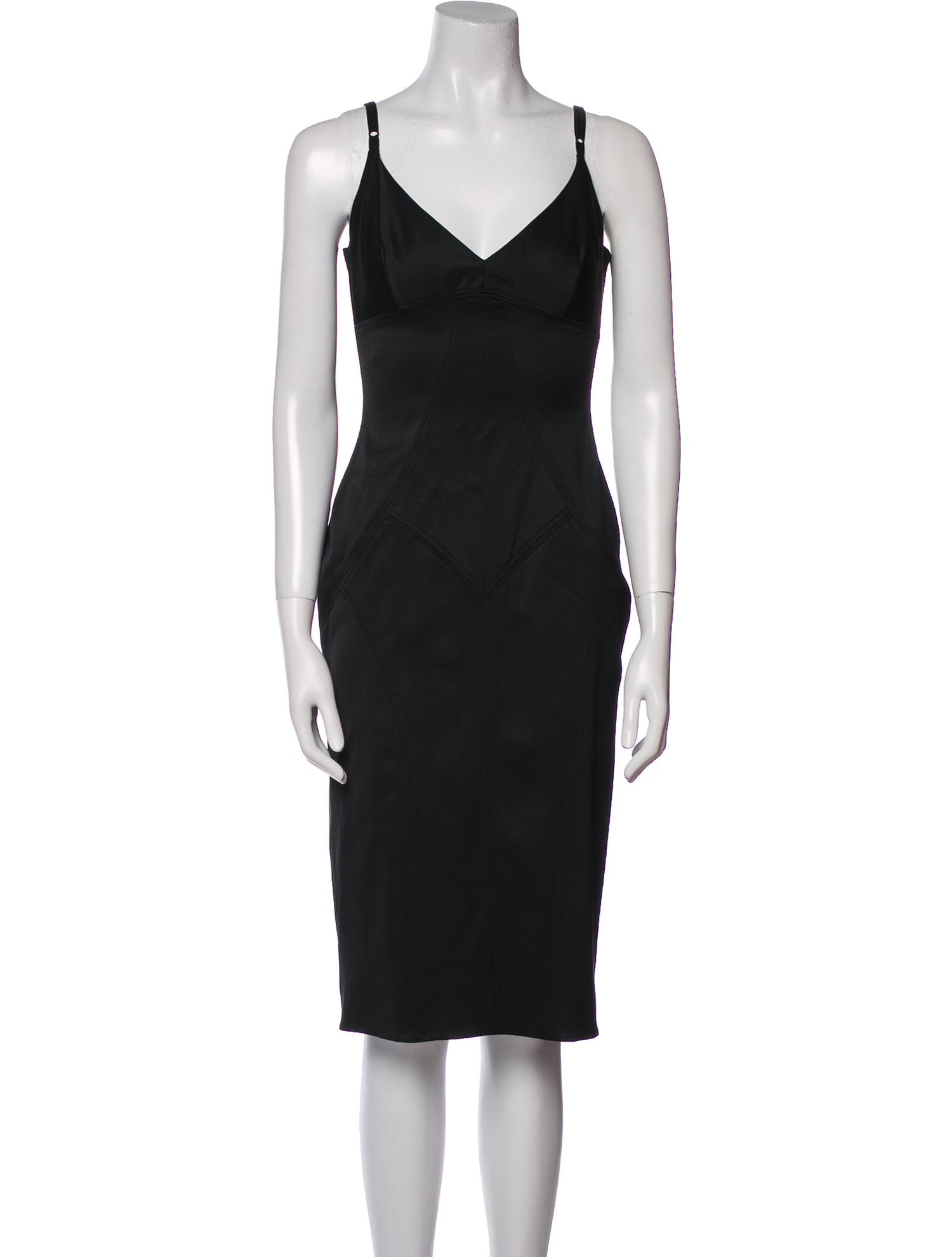 Dolce & Gabbana V-Neck Midi Length Dress