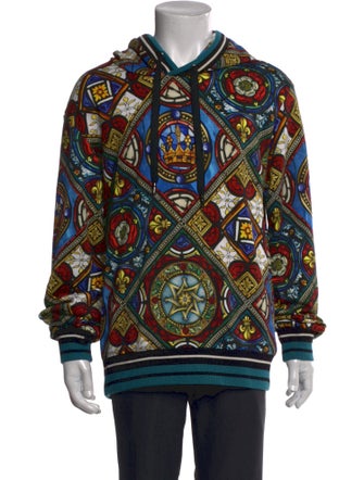 Dolce & Gabbana Majolica Print Crew Neck Hoodie