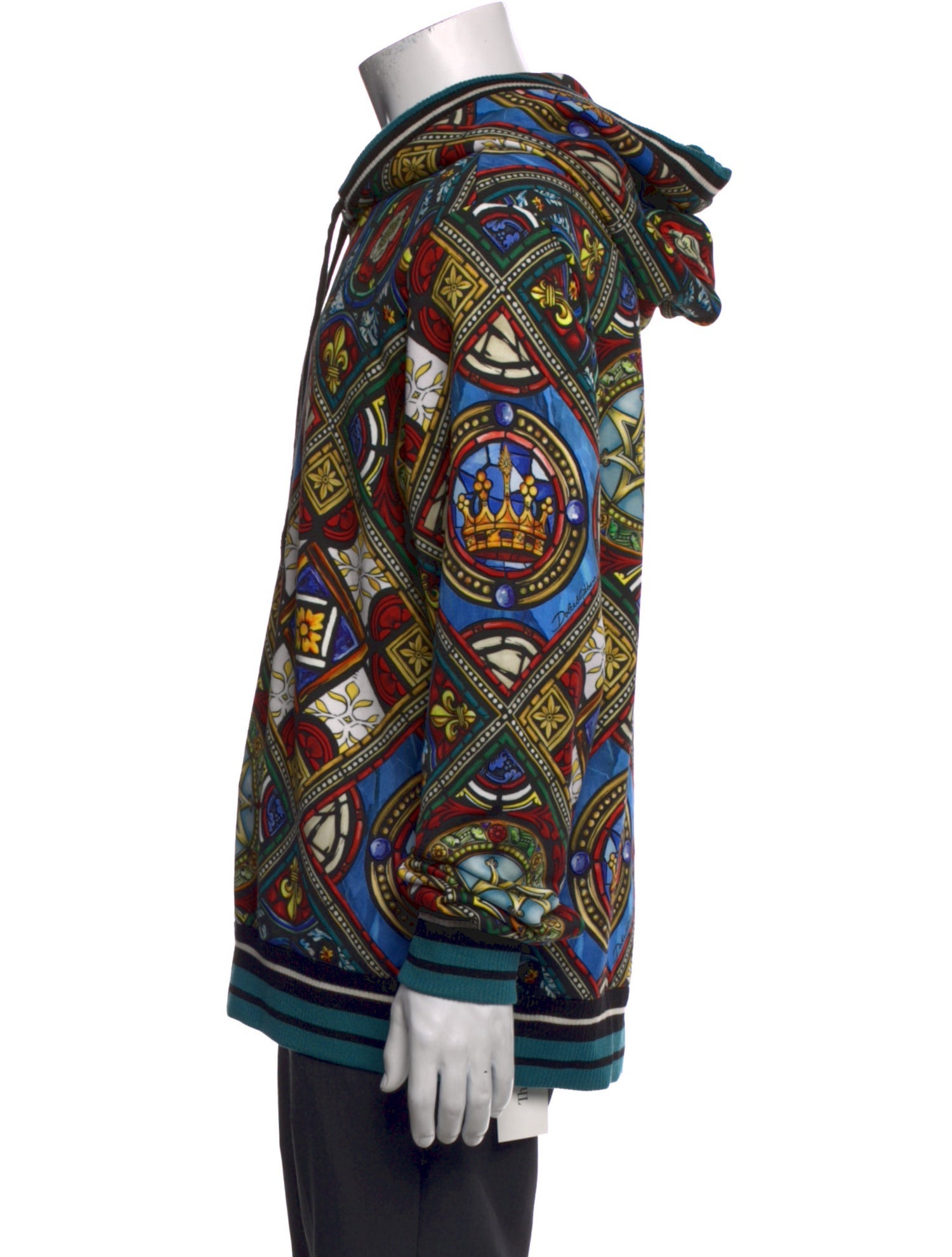 Dolce & Gabbana Majolica Print Crew Neck Hoodie