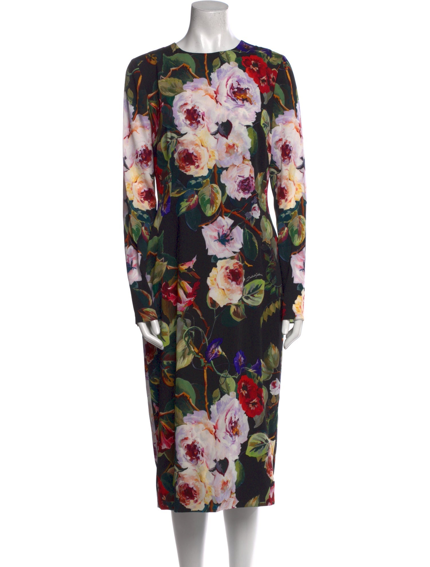 Dolce & Gabbana Silk Midi Length Dress w/ Tags