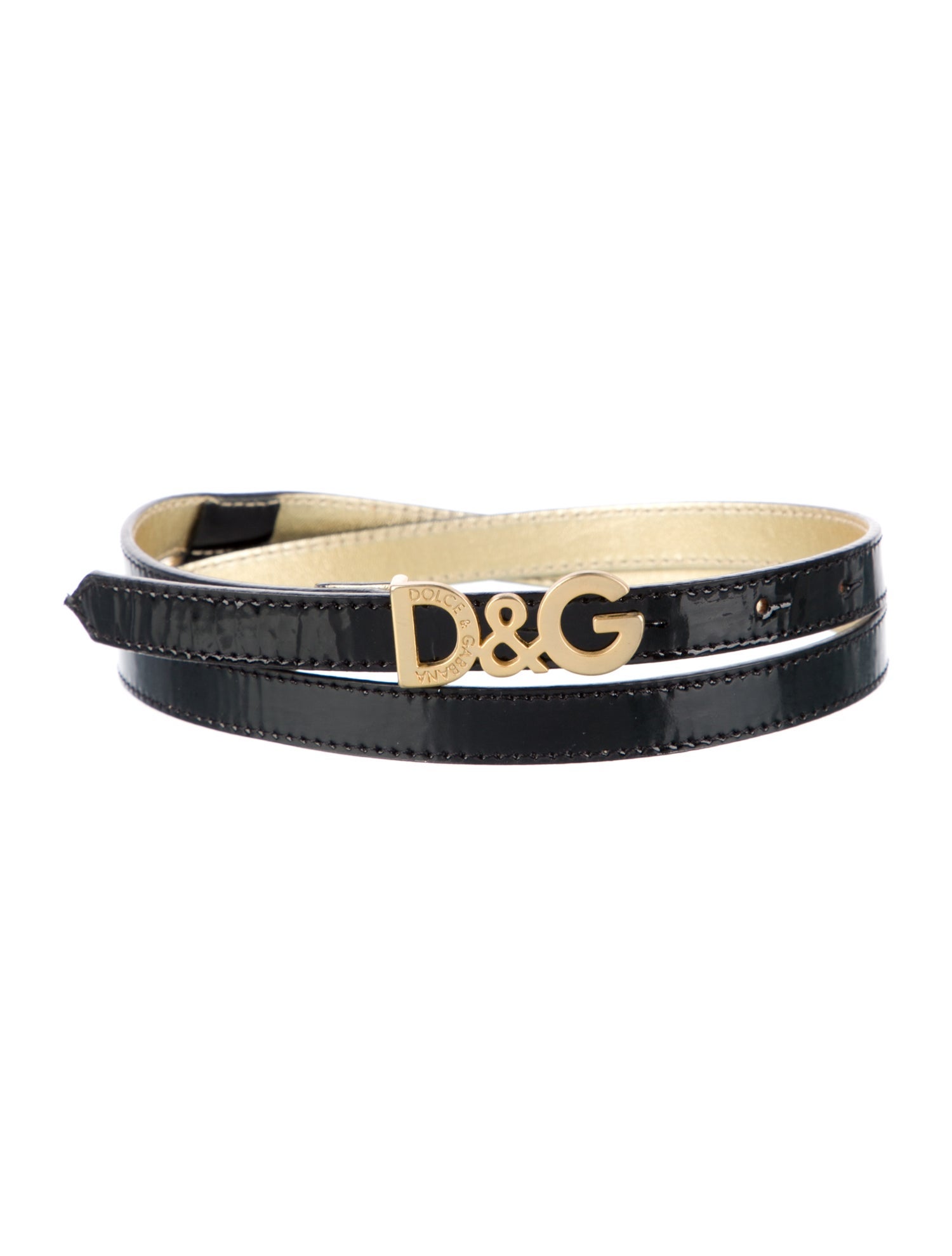 D&G Skinny Patent Leather Belt Kit