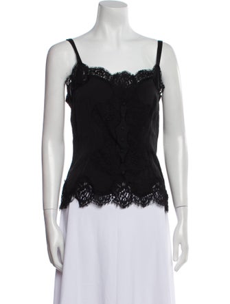 Dolce & Gabbana Square Neckline Sleeveless Top
