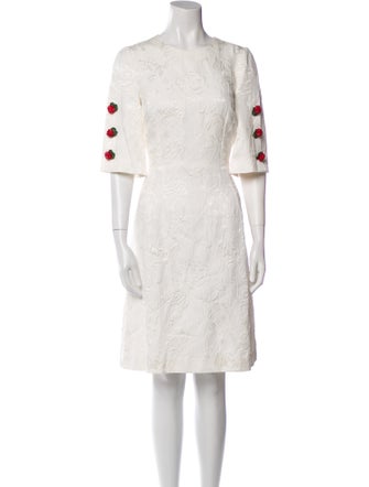 Dolce & Gabbana Lace Pattern Knee-Length Dress
