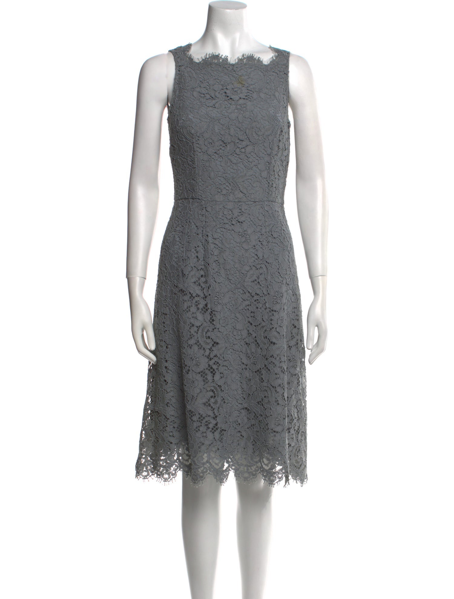 Dolce & Gabbana Lace Pattern Midi Length Dress