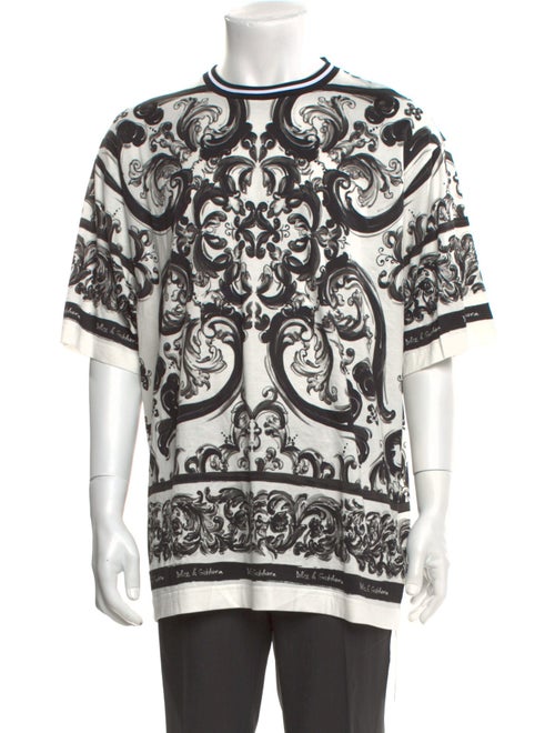 Dolce & Gabbana Majolica Print Crew Neck T-Shirt w/ Tags