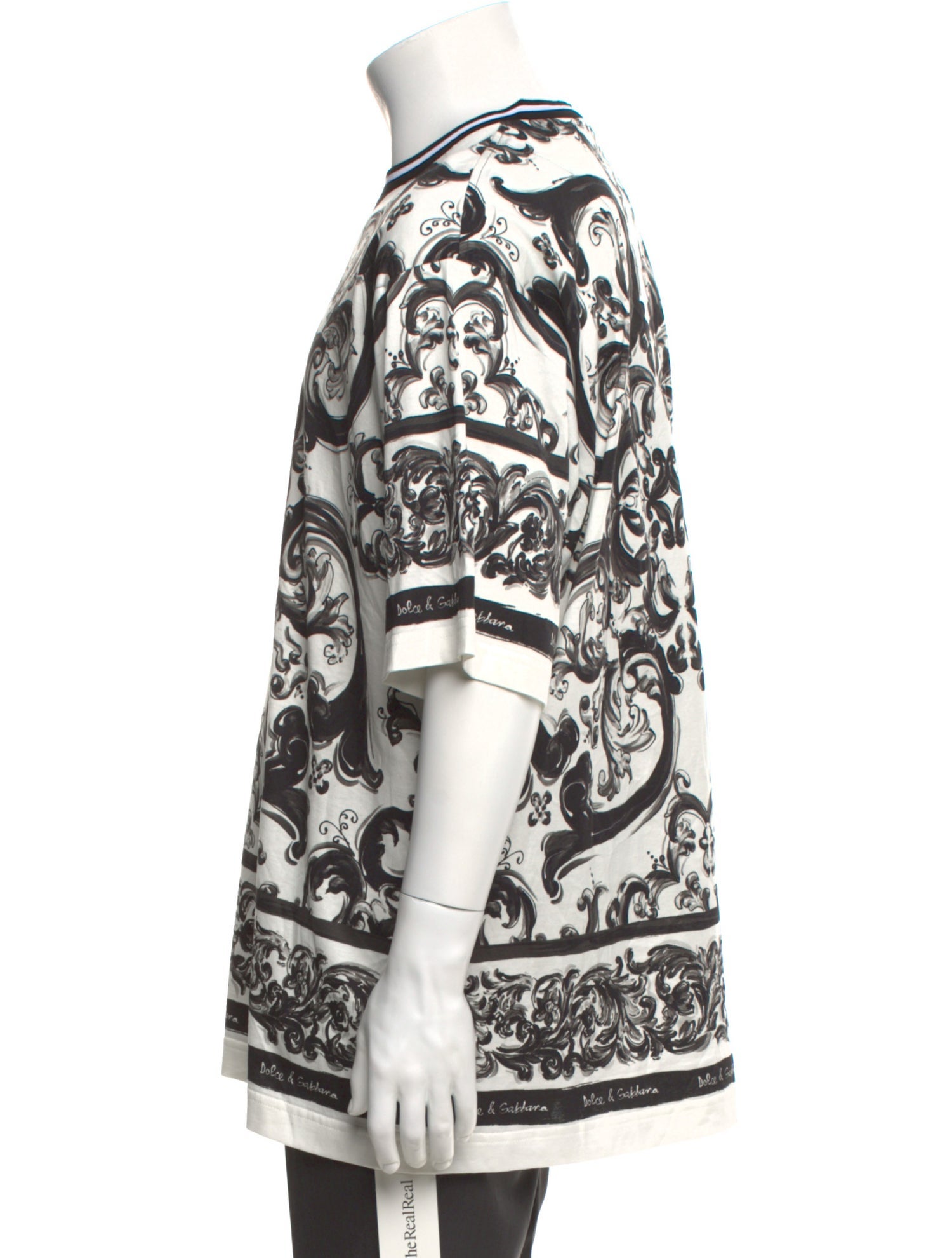 Dolce & Gabbana Majolica Print Crew Neck T-Shirt w/ Tags