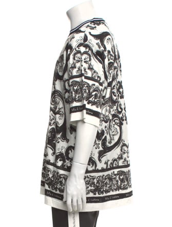 Dolce & Gabbana Majolica Print Crew Neck T-Shirt w/ Tags