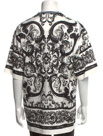 Dolce & Gabbana Majolica Print Crew Neck T-Shirt w/ Tags