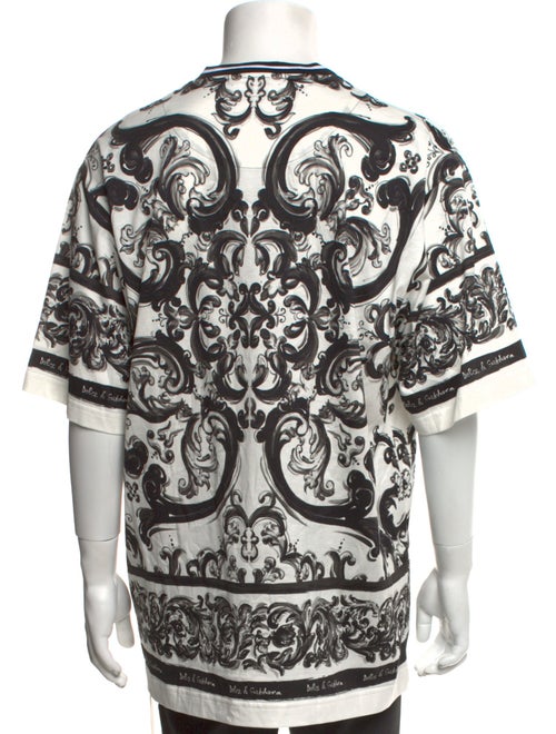 Dolce & Gabbana Majolica Print Crew Neck T-Shirt w/ Tags