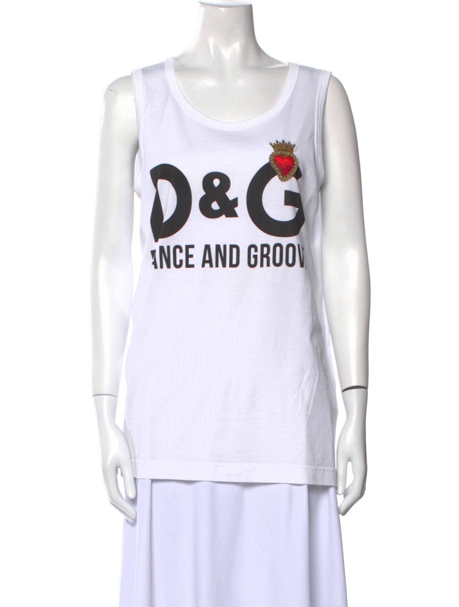 Dolce & Gabbana Graphic Print Scoop Neck Top
