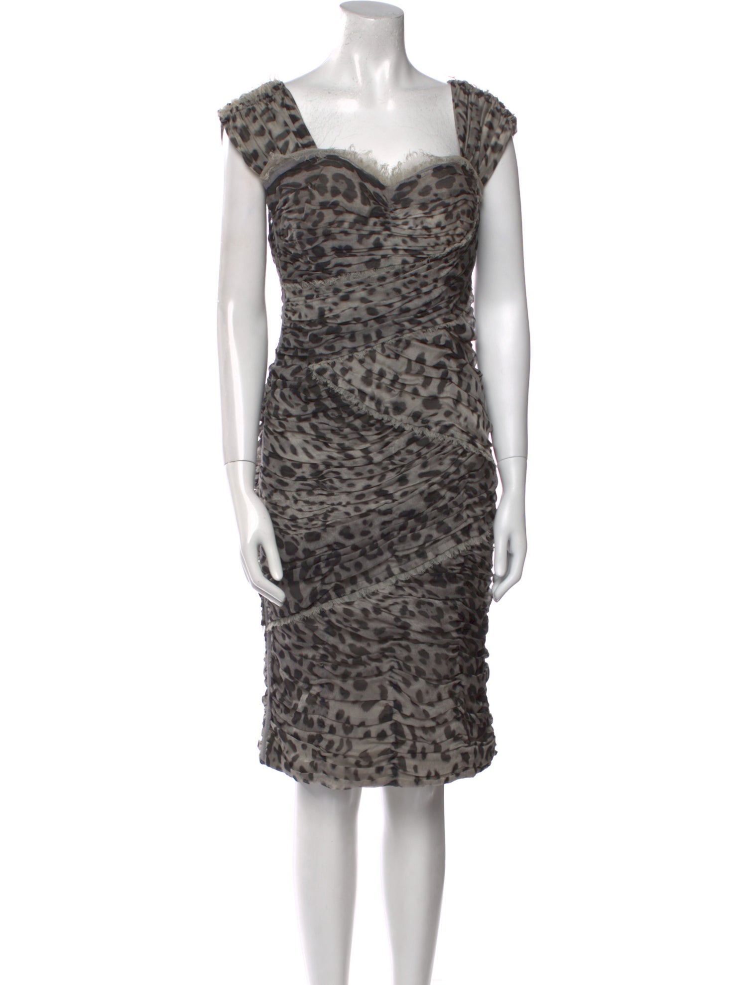 Dolce & Gabbana Animal Print Knee-Length Dress