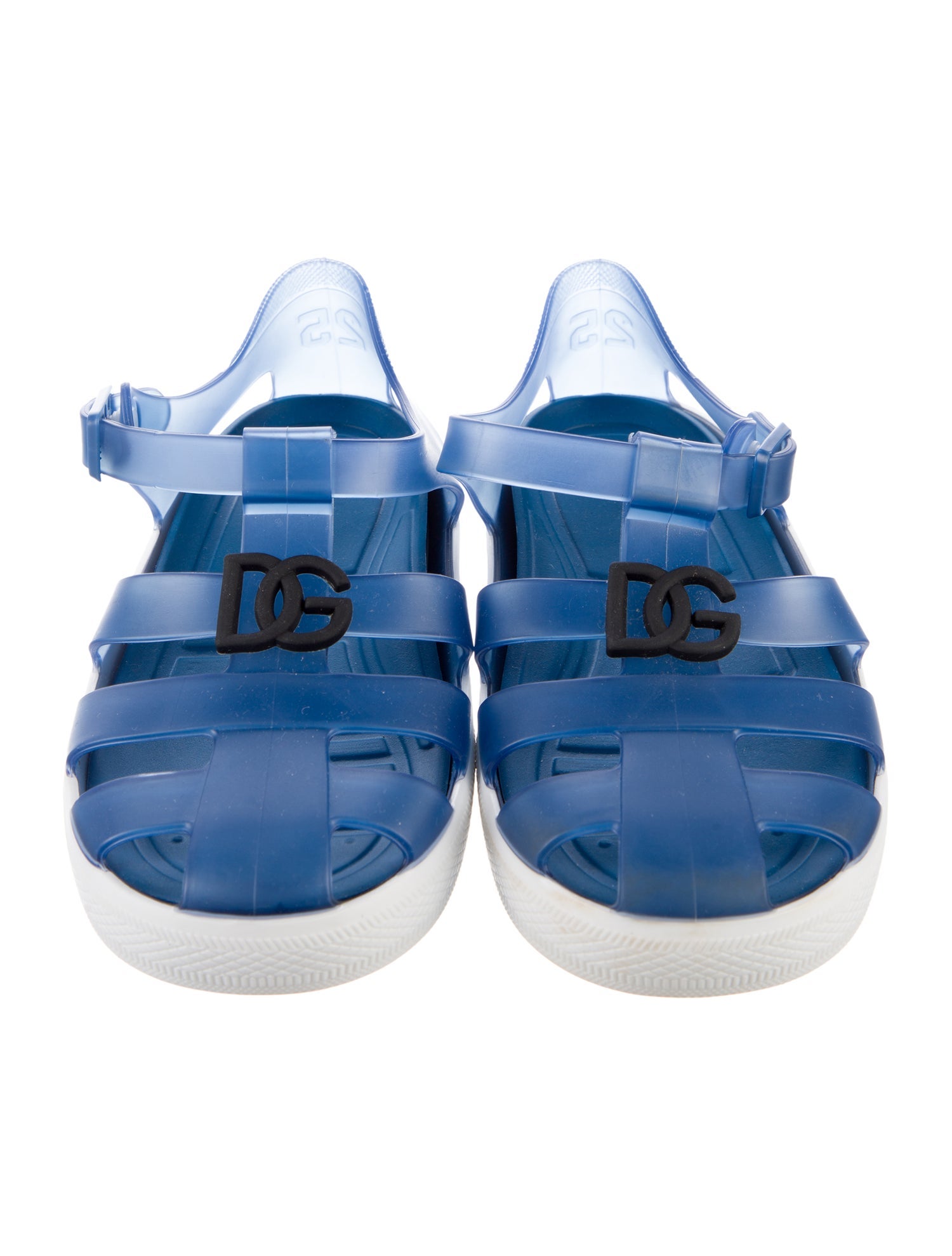 Dolce & Gabbana toddler boys' blue and white sandals