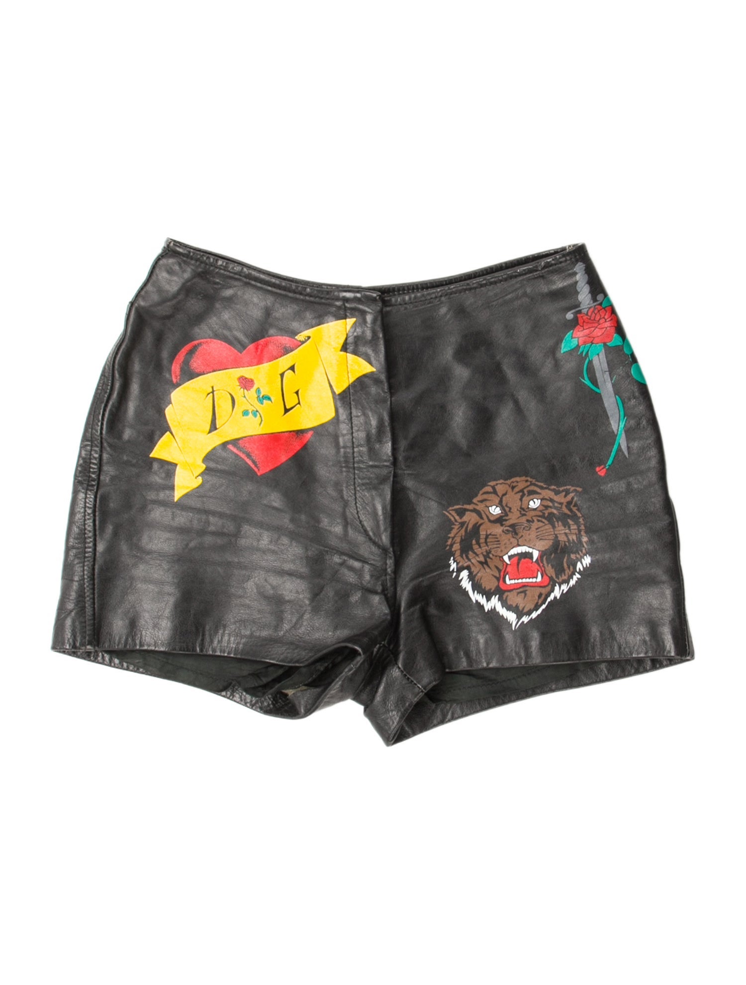 Dolce & Gabbana Leather Mini Shorts