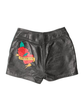 Dolce & Gabbana Leather Mini Shorts