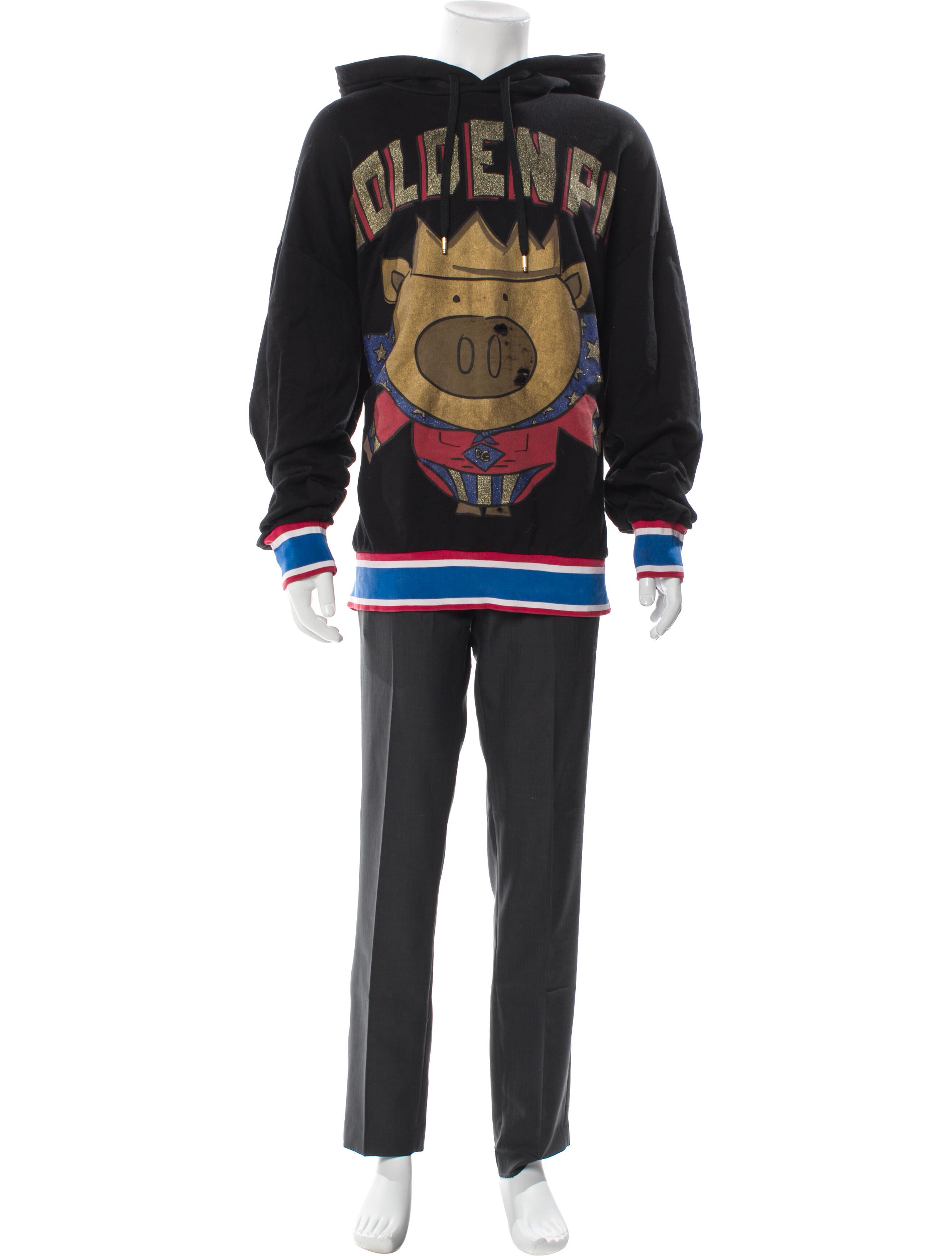 Dolce & Gabbana Graphic Print Crew Neck Hoodie