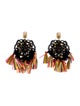 Dolce & Gabbana Crystal, Enamel & Fabric Tassel Drop Earrings