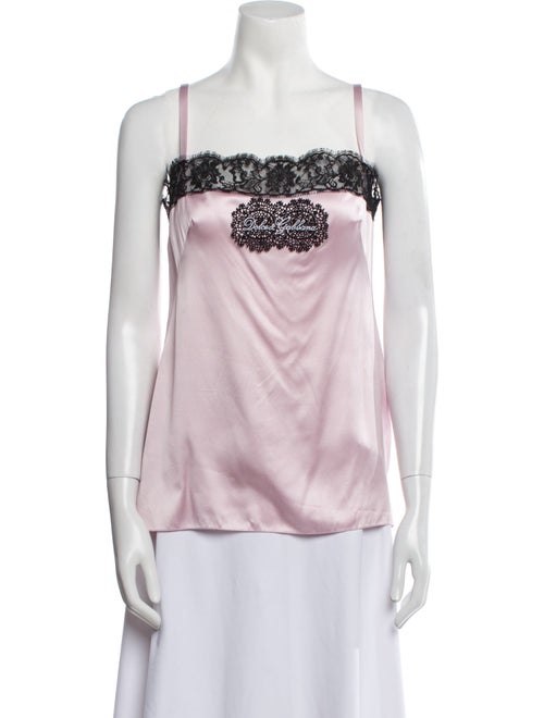 Dolce & Gabbana Silk Lace Trim Embellishment Pajamas