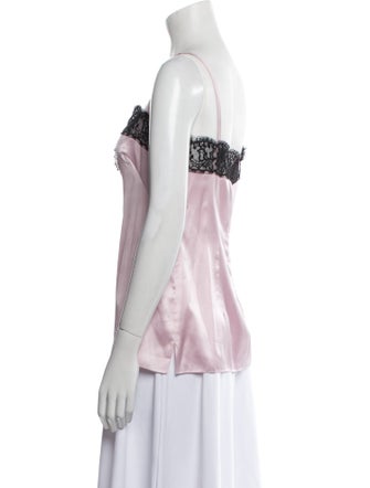 Dolce & Gabbana Silk Lace Trim Embellishment Pajamas