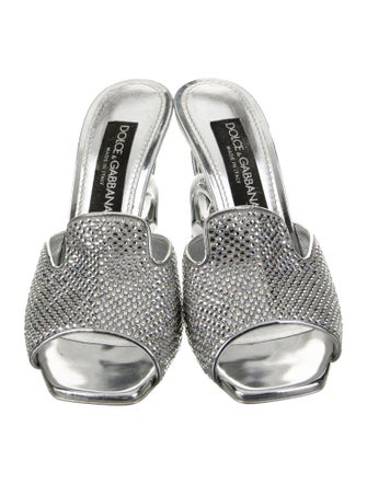 Dolce & Gabbana Crystal Crystal Embellishments Slides