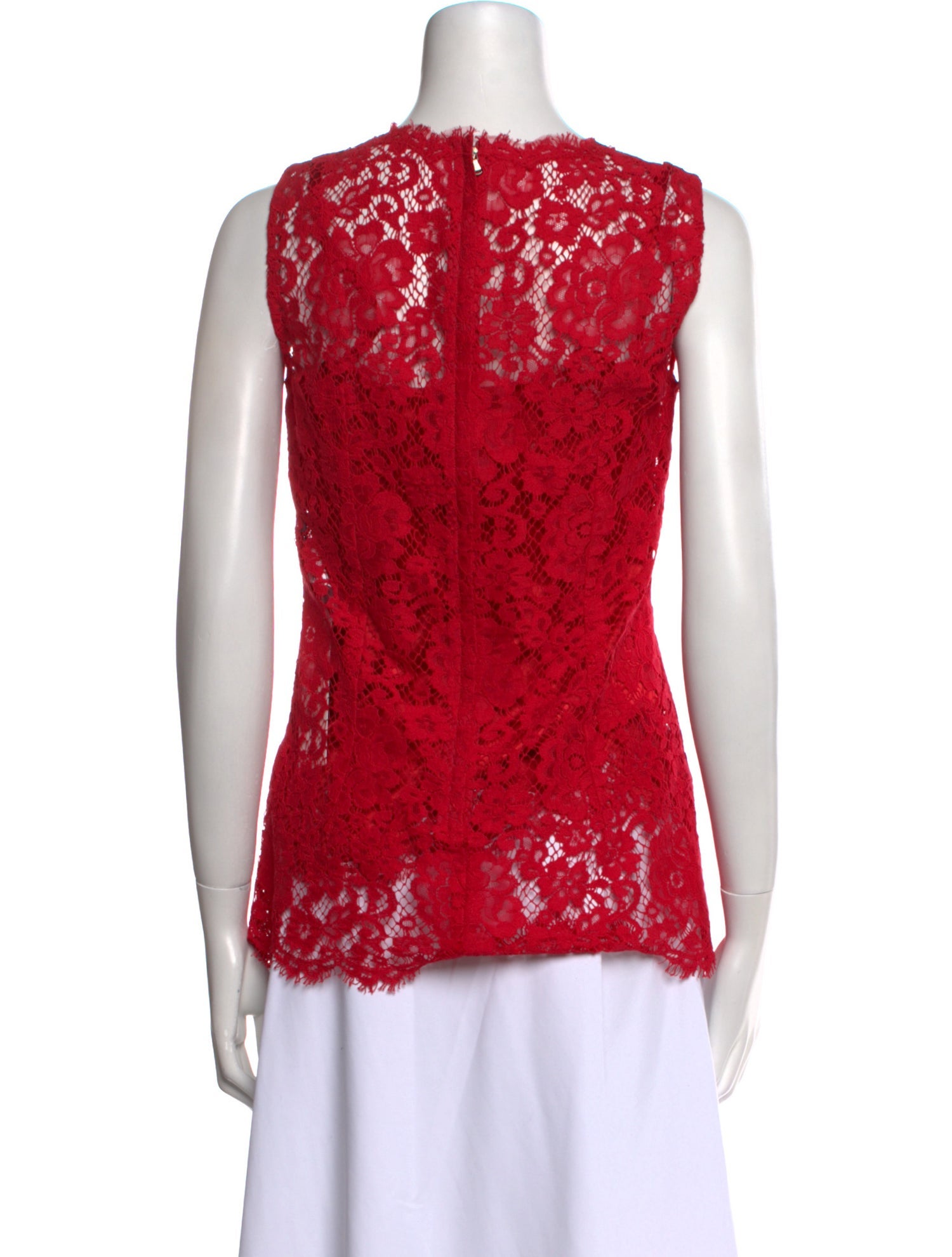Dolce & Gabbana Lace Pattern Crew Neck Top