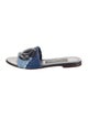 Dolce & Gabbana Denim Colorblock Pattern Slides
