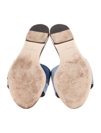 Dolce & Gabbana Denim Colorblock Pattern Slides
