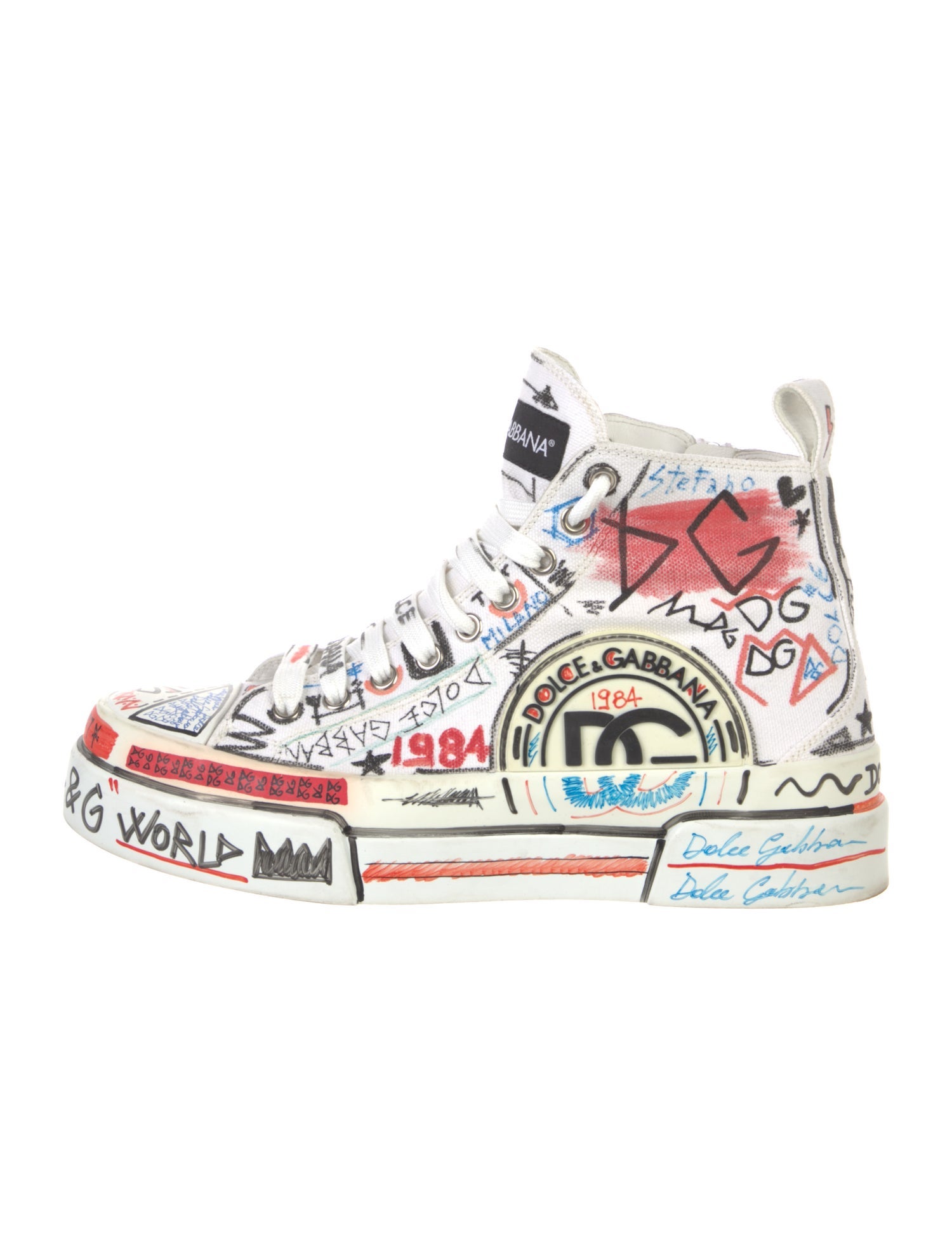 Dolce & Gabbana Canvas Printed Sneakers