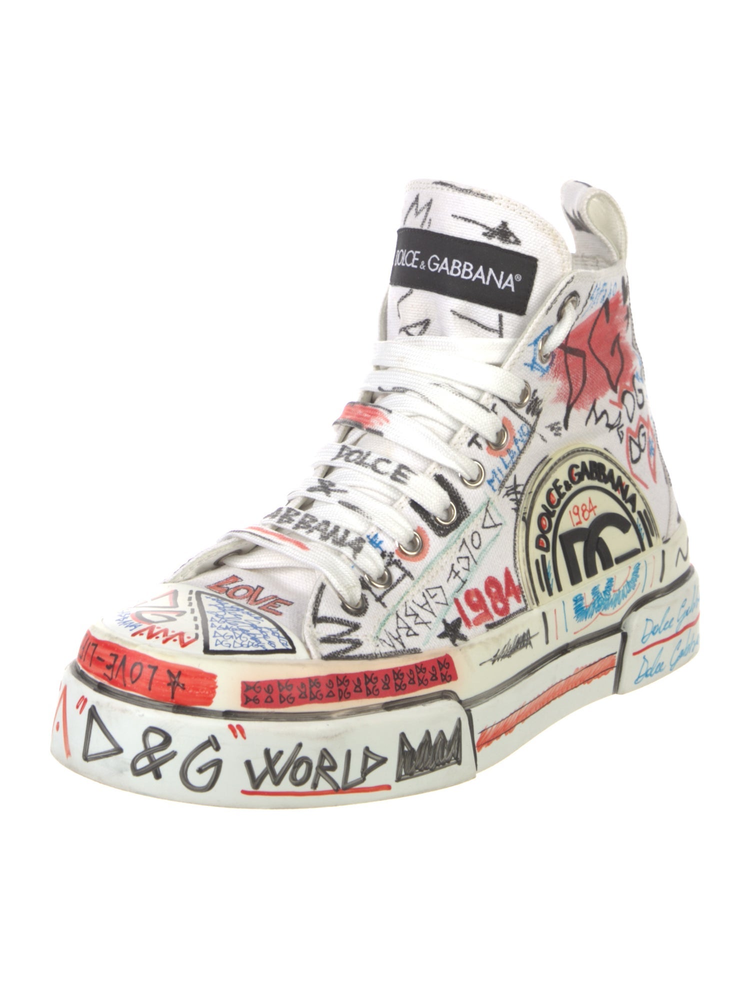 Dolce & Gabbana Canvas Printed Sneakers