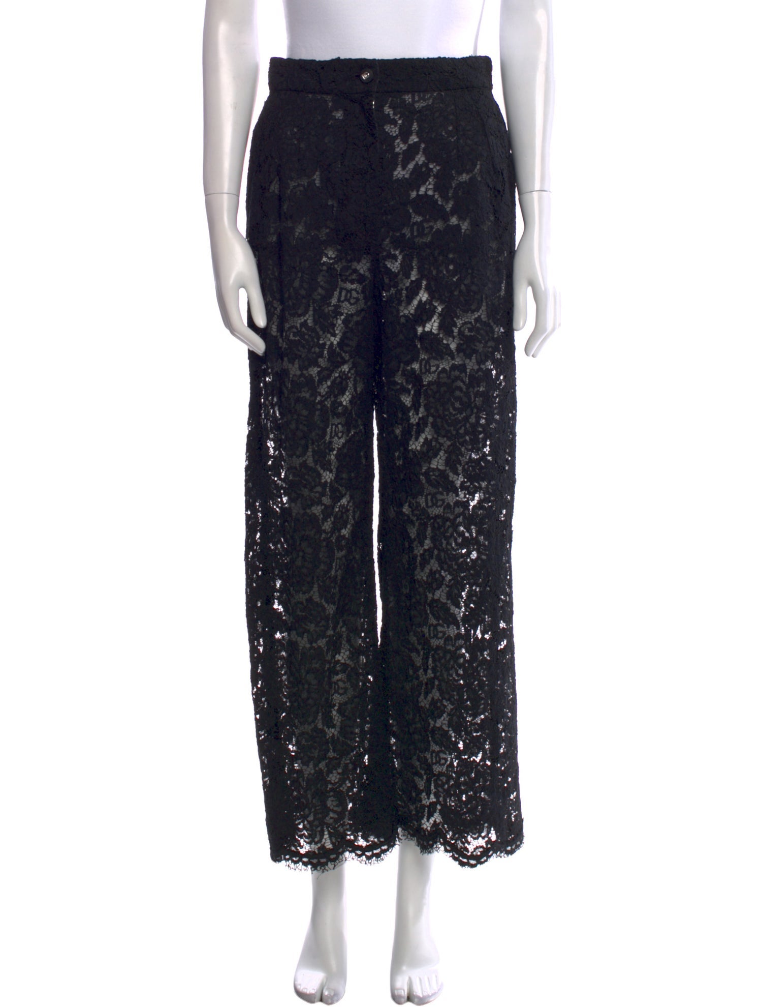 Dolce & Gabbana Lace Wide Leg Pants w/ Tags