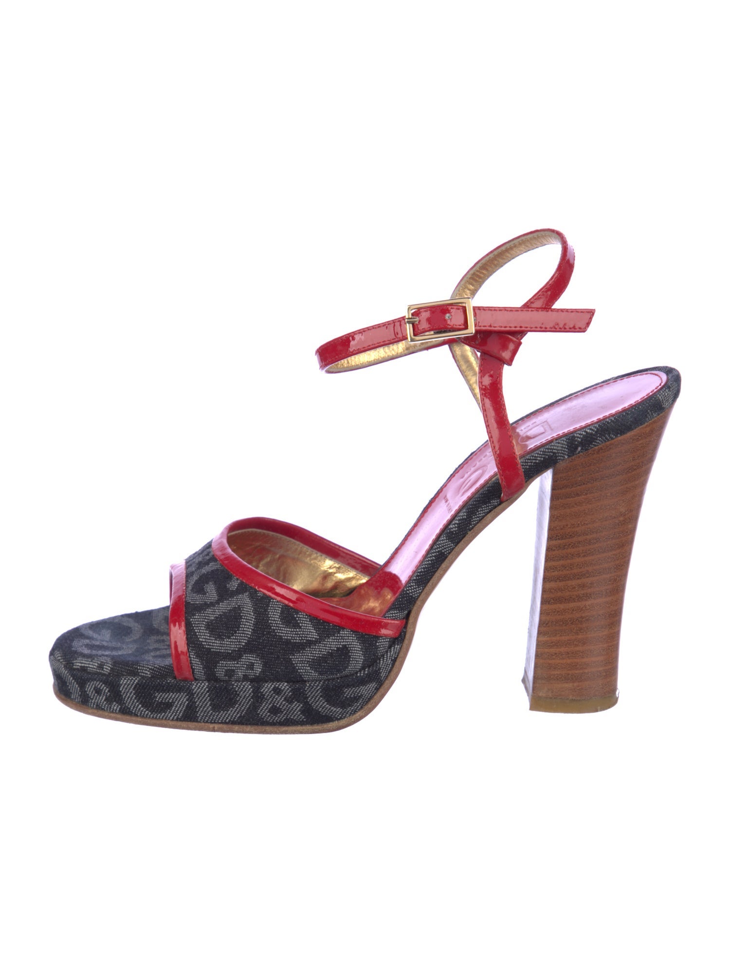 D&G Denim Printed Sandals