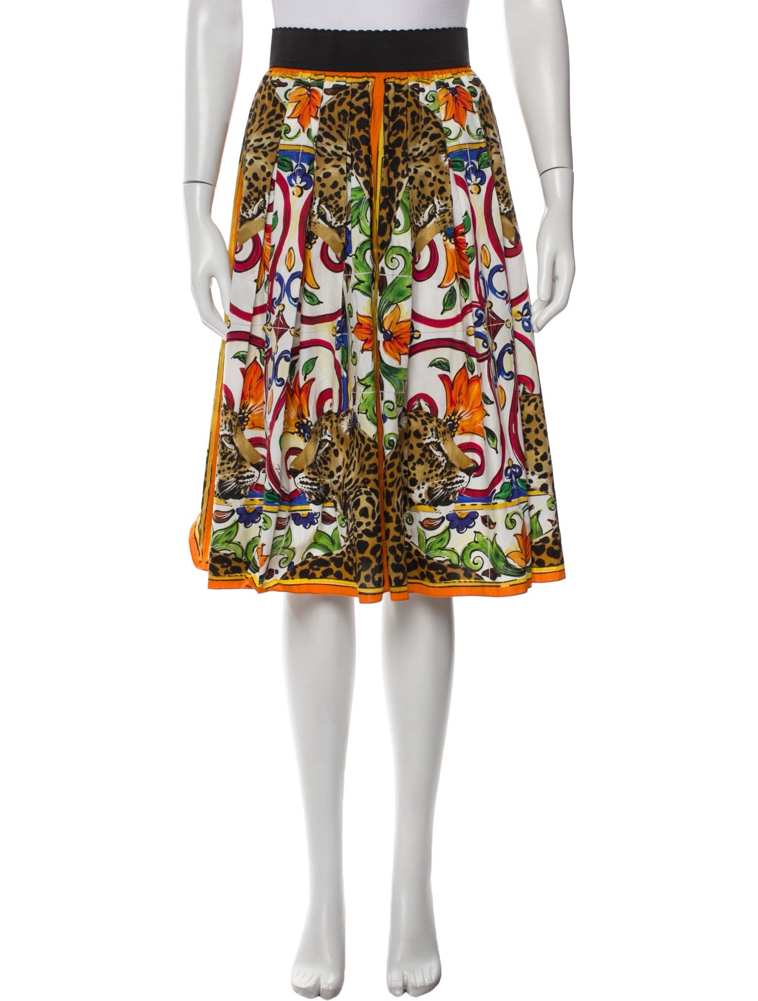 Dolce & Gabbana Printed Knee-Length Skirt