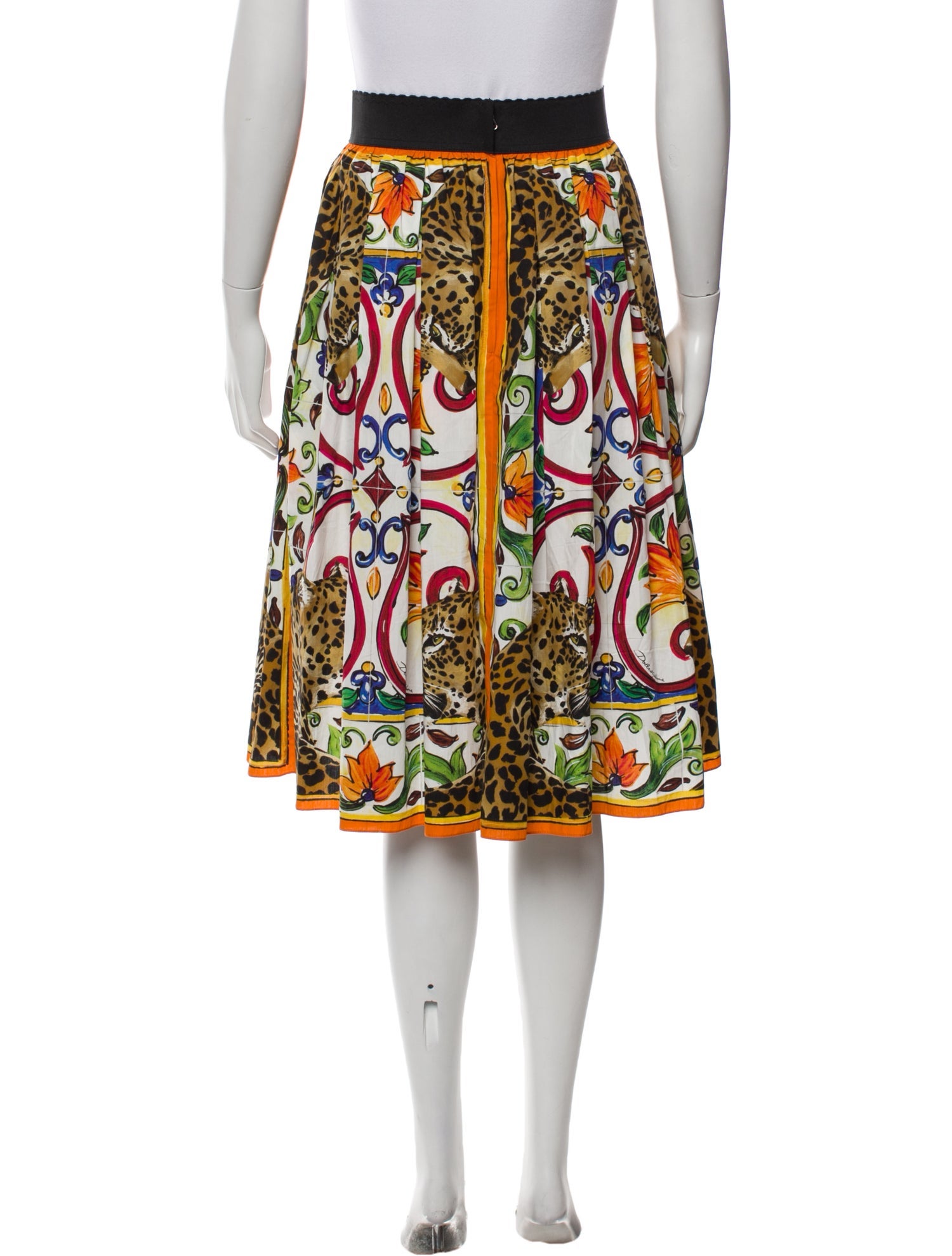 Dolce & Gabbana Printed Knee-Length Skirt
