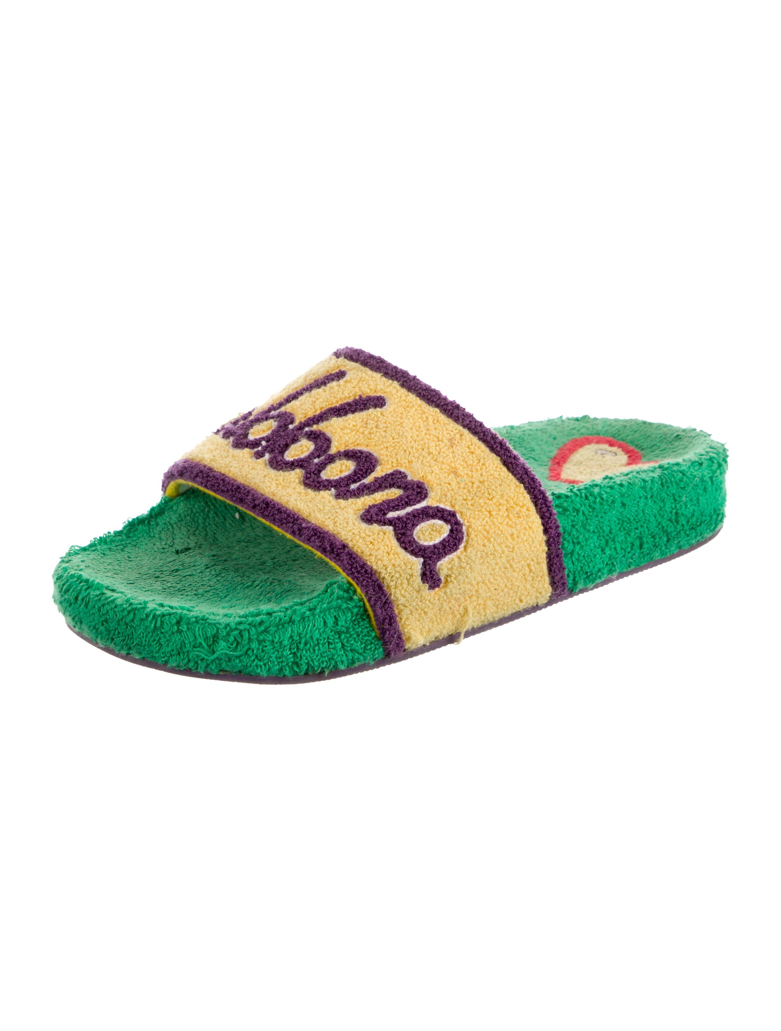 Dolce & Gabbana Terry Cloth Printed Slides