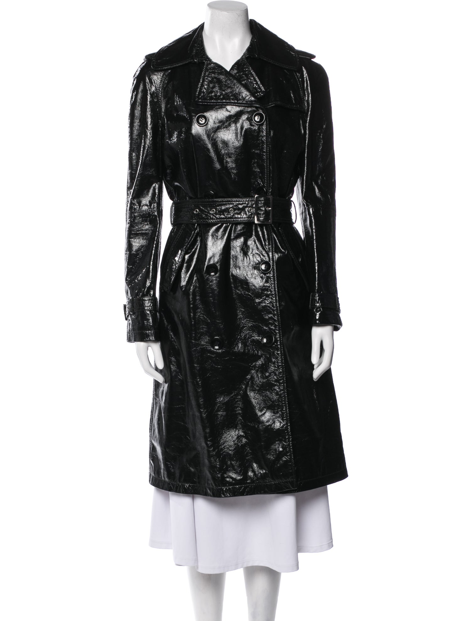Dolce & Gabbana Lamb Leather Trench Coat