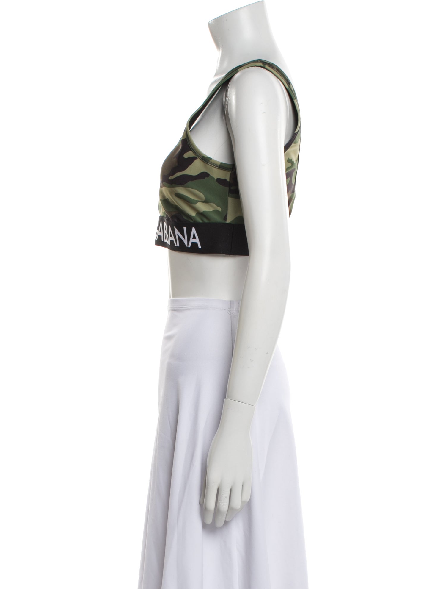 Dolce & Gabbana Camouflage Print Scoop Neck Crop Top w/ Tags